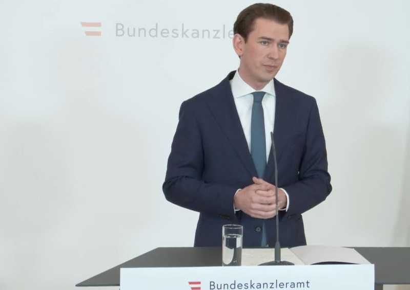 Bejelentette lemondását Sebastian Kurz osztrák kancellár