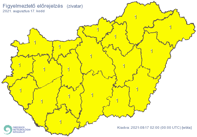 Kedden délig még lehetnek zivatarok