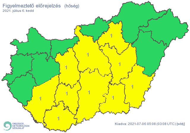 Ismét hőség miatt adtak ki figyelmeztetést 