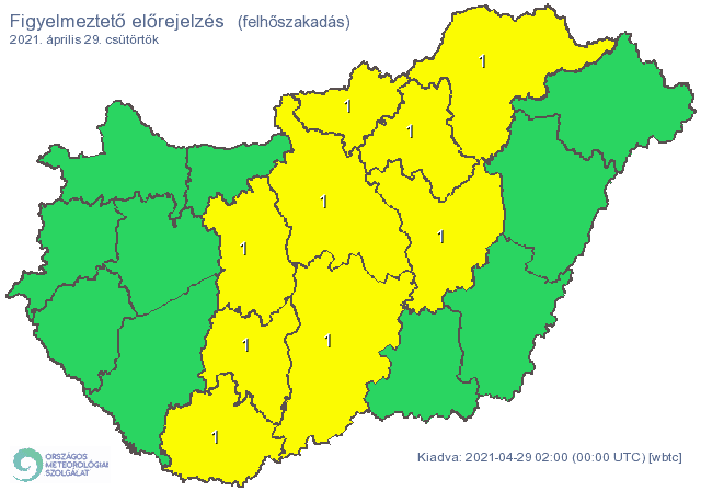 Délutántól nagyot fordul az időjárás – zivatarokra, felhőszakadásra figyelmeztetnek 