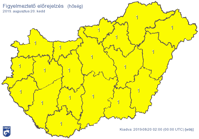 Hőség miatt adott ki figyelmeztetést az egész országra a meteorológiai szolgálat