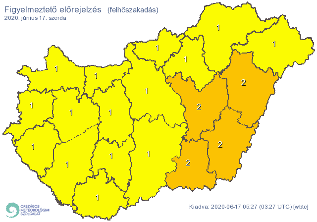 Van, ahol szerdán már másodfokú a figyelmeztetés a felhőszakadás veszélye miatt